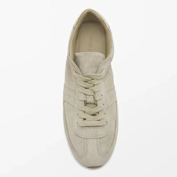 Massimo Dutti Trainers Suede Beige Casual Sneakers